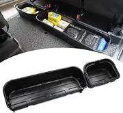 Louiedf Under-Seat Storage Box compatible with Raptor F150 2015 2016 2017 2018 2019 2020 2021 2022 2023 2024, Seat Tool Box Extension,Black(2 in 1 aujustment under seat storage)