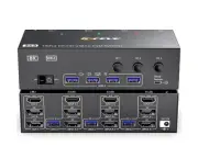 KVM Switch 3 Monitors 3 Computers 8K@60Hz, MLEEDA HDMI + 2* Displayport Tripl...