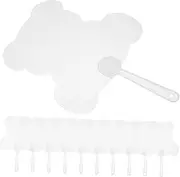 Hohopeti 10pcs Transparent Blank Painting Fans DIY Drawing Hand Fans Clear Drawing Hand Fans
