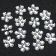 500 Clear Flatback Flower Rhinestone Gem 10mm DIY Craft Embellishments