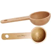 2 Pcs Compact Tea Scoop Tablespoon Gold Measuring Cups Sugar