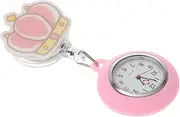 [Holibanna] 1 PC Pocket Watch Second Hand Watch Fob Nurses Ladies Watch Nursing for Women Women Watch Nurse Watch Vet Nurse Essentials Nurse Badge Glass Pink