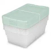 Sterilite 30 Pack 6 Quart Storage Box Stackable Bin with Lid, Plastic Container