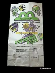 1991 McDonald's Michael Jordan Happy Meal Fitness Fun Challenge Bag