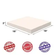 Upholstery Visco Memory Foam Square Sheet - 3.5 lb High Density 2"x18"x18"