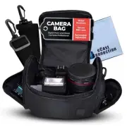 Medium Soft Padded Camera Bag Case for DSLR and Mirrorless Cameras – C) Medium