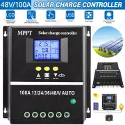 4KW Dual USB 100A MPPT Solar Charge Controller 12V 24V 48V PV Battery Regulator