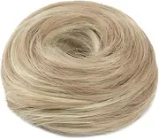 Hair Bun Messy Bun Hair Piece Elastic Straight Hair Scrunchies Synthetic Donut Chignon for Women Messy Bun Hair Piece(Dirty Blonde)