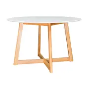 Oliver 120cm 4 Seater Round Dining Table - White