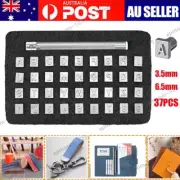 37Pcs Leathercraft Metal Letter and Number Stamps Punch Set Tool Craft Marking