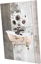 GAROZATION Bathroom Decor Sunflower Wall Art Canvas Painting Home Decoration Wall Picture