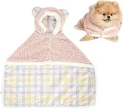 Small Pet Blanket - Pet Cold Weather Coat Wrap | Creative Dogs and Cats Winter Coat with Hat, Thicken Cloak Blanket for Small Medium Pets
