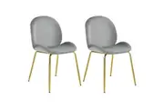 Costway Velvet Office Chair Upholstered Desk Chair Wood Armchair Work Study Grey