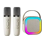 Speaker with Microphone - Portable PA System Voice Amplifier Wireless Microphone and Speakers,Karaoke Machine, Powerful Guitar Amplifier for Travel, Friends