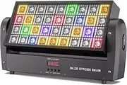 LED Moving Head Stage Light – 200W Matrix Beam Light with 648 RGB + 36 Warm White LEDs, DMX512, Sound Activated, 54 Built-in Effects for DJ, Party, Wedding, Club, Bar