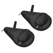 Table Tennis Racket Case Ping Pong Paddle Case Soft Cover Gourd Shape Black 2pcs