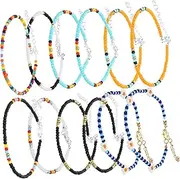ANDRESLAD Women's Foot Anklet Beaded Jewelry Colorful Bead Anklet for Beach Party Elegant Anklet Chain