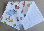 Baby Burp Cloth/ Cotton Front/Towel Backed/ Dr Seuss Print/ Super Soft/Aborbent