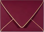 A7 Luxury Burgundy Invitation Envelopes 5 x 7 - for 5x7 Cards| Self Seal| Perfect for Weddings, Invitations, Photos, Graduation, Baby Shower| 5.25 x 7.25 Inches