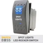 Rocker Switch SPOT LIGHTS - Blue - LED 4x4 Boat Caravan Marine 12v