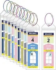 Boduoyejieyi 10 Pack Clear Cruise Luggage Tags with Steel Loops, Zip Seal, Waterproof, 10 Labels