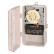 Intermatic T104P3 Cream 277V 3W Programmable Mechanical Timer Switch 10 Hx4 in.