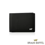 【BRAUN BUFFEL 德國小金牛】台灣總代理 HOMME-M 6卡男夾-黑色(BF306-312-BK)