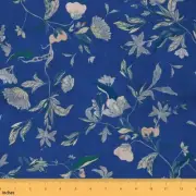 Vintage Garden Cosmos Fabric - 3 Yards Blue Grey