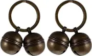 Copper Dog Collar Bells Key Ring Bells Antique Decorative Dog Cat Pendant Accessories Diy Home Decor