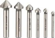 Countersink Drill Bit Set for Steel, 3 Flute 90 Degree HSS Chamfering Tool Bit f