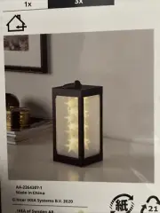 IKEA Strala Lantern STRÅLA LED Battery Operated Black White 705.028.33 New