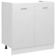 Sink Bottom Cabinet White 80x46x81.5 cm Chipboard
