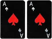 Antrix Tactical 2 Packs Ace of Spades Death ACE Card Combat Patch,Hook and Loop Fasteners Perfect for Your Tactical Military Army Gear, Backpack, Operator Cap, Plate Carrier or Vest