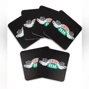 Friends Central Perk Coffee Shop Logo Paper Coasters For Drinks Set of 6 Sitcom