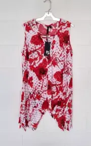 TS (TAKING SHAPE) Size S (16) BNWT, red & white sleeveless top
