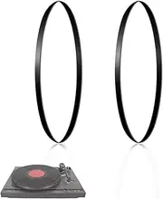 PLABBDPL 2 x Replacement Straps for Turntable, 20 cm Length, High-Quality Rubber for Best Drive Performance and Perfect Music Enjoyment, Recorder Parts, Phonograph Belt, Suitable for Many Turntable