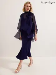 Phase Eight Blue Kyra Overlay Dress (F34137) | $459