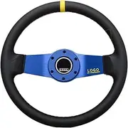 320mm Universal 2 Spoke Steering Wheel JDM Racing Sports Simulation Game Car Steering Wheel(Blue)