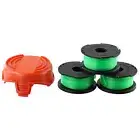 3x BUMP CAP And AUTO FEED SPOOLS For Black&Decker GH3000 Spring Trimmer Replace