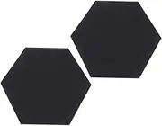 PHENOFICE 2pcs Black Hexagon Canvas Boards for Oil and Acrylic Painting Sturdy Irregular Structure Durable Quality for Home Office Gallery Decoration