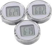Anneome 3pcs Mini Motorcycle Digital Clocks Stick Mount for Cars Suvs Durable Display Easy to Read Outdoor Timekeeping