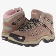 Hi-Tec Bandera Womens Boots Size 10 Mid Waterproof Hiking Taupe Blush Pink Beige