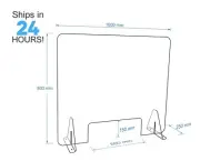 80x100cm Acrylic Sneeze Guard / 4.5mm Perspex Screen Barrier / Protective-shield