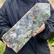7.2LB Natural Crystal Point Aquatic Agate Tower Large size Quartz Obelisk minera