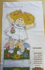 Melco Cabbage Patch Stuffed Doll Fabric Plush Panel 1983 B5