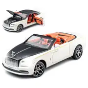 Catzon Exquisite Car Model 1/24 Zinc Alloy Pull Back Toy with Sound Light-White Black