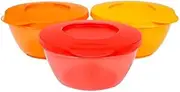[Tupperware] 3 pc Click Bowls 425 ml Multicolour