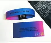 ZOX **EITHER WAY I'LL BE OKAY** Silver Single med Wristband w/Card New Mys pack