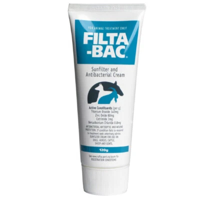 Ceva Filta Bac Sunfilter & Antibacterial Cream for Animal Treatment 120g