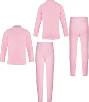 [iEFiEL] Boys and Girls Fleece Lined Thermal Top and Bottom Set Winter Thermal Underwear Base Layer Long Johns Set